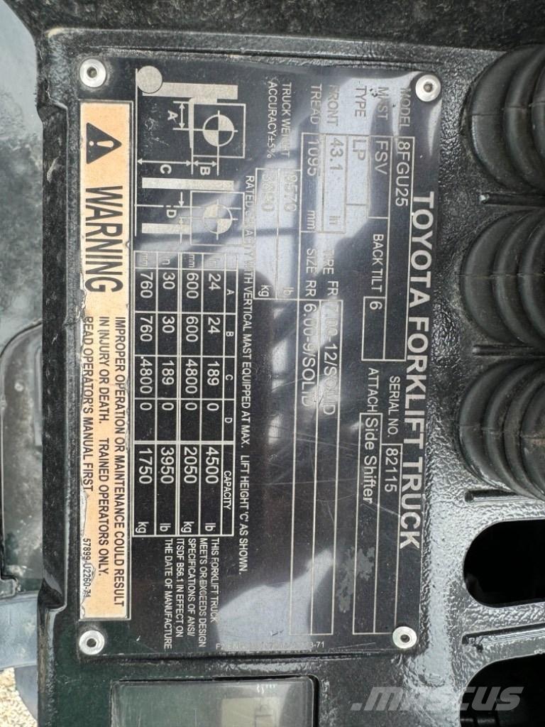 Toyota 8 FG U 25 Montacargas - otros