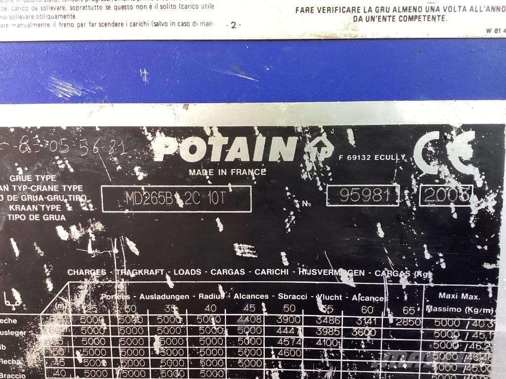 Potain MD265B1-J10 Grúas torre