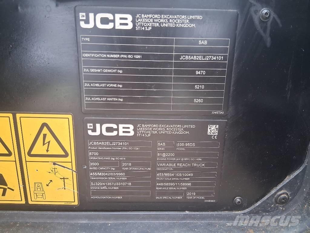 JCB 535-95 Cargadoras de ruedas telescópicas