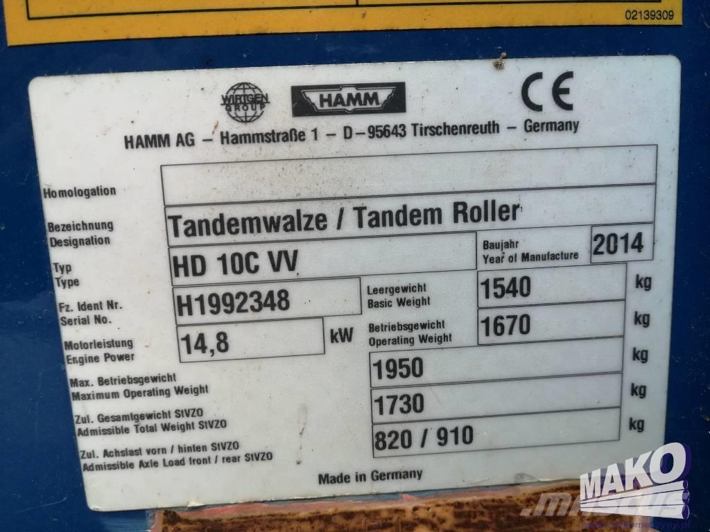 Hamm HD 10 C VV Rodillos de doble tambor