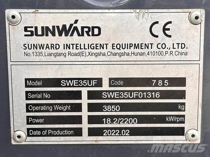 Sunward SWE35UF Miniexcavadoras