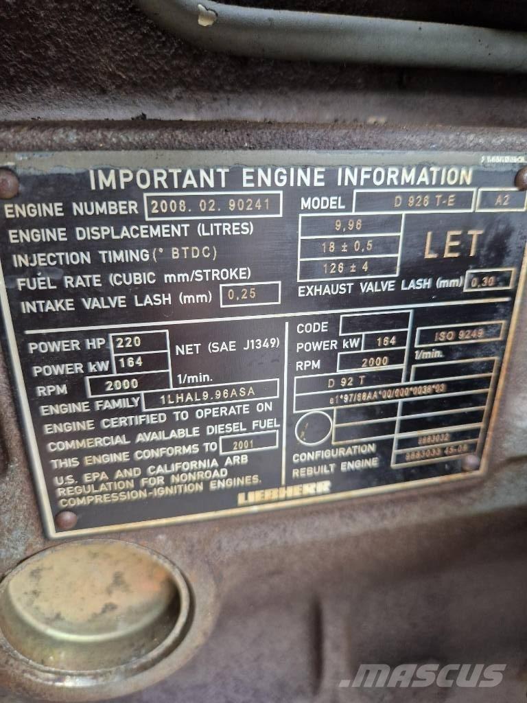 Liebherr D926 TE A2 Motores