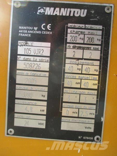 Manitou 105 VJR 2 Plataformas con jaula de elevación