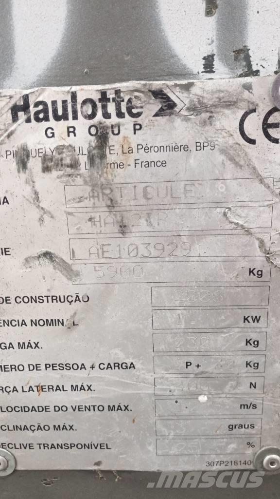 Haulotte HA 12 IP Plataformas con brazo de elevación manual