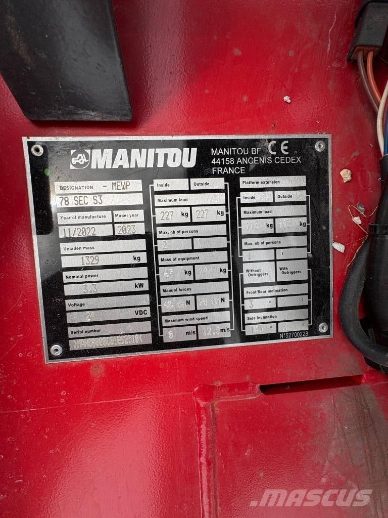 Manitou 78 SEC Plataformas tijera