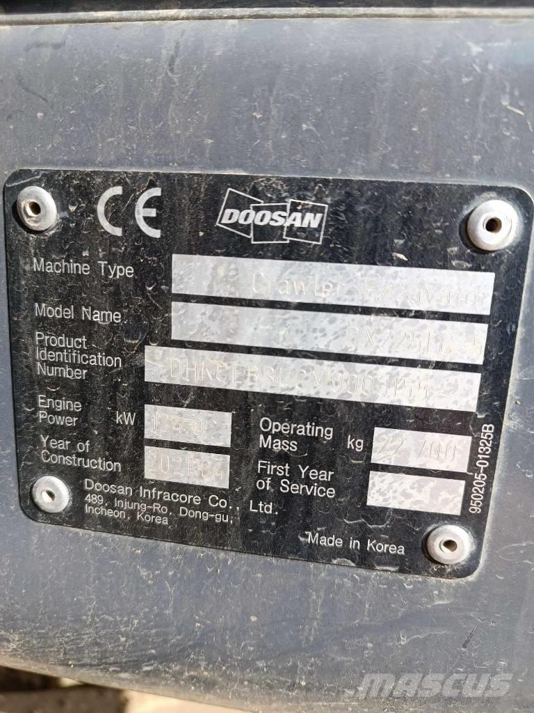 Doosan DX 225 LC-5 Excavadoras sobre orugas
