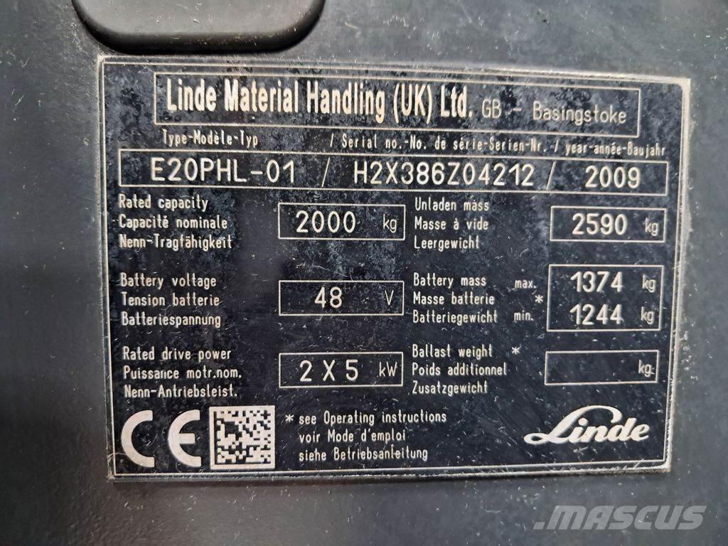 Linde E20PHL-01 Carretillas de horquilla eléctrica