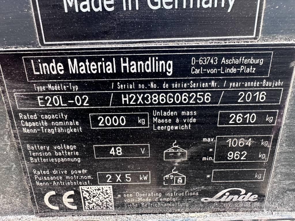 Linde E20L-02 Carretillas de horquilla eléctrica