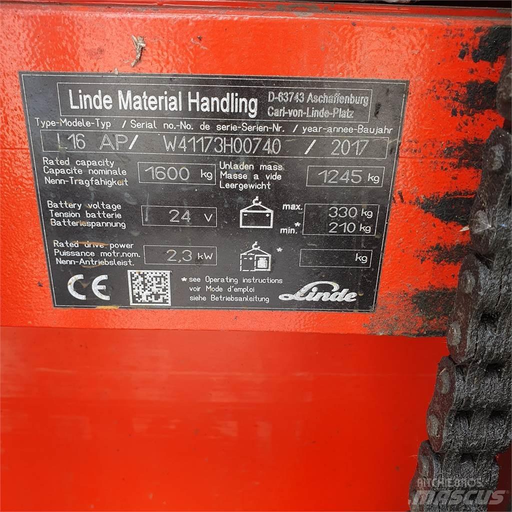 Linde L16AP Montacargas manual