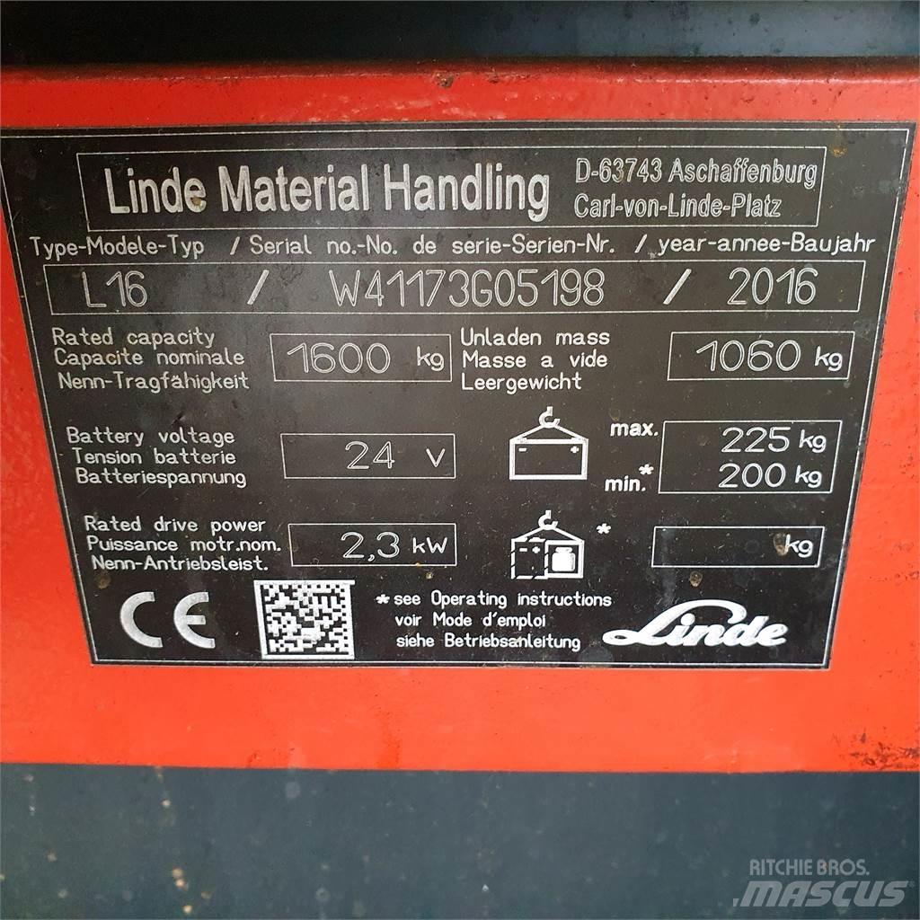 Linde L16 Montacargas manual