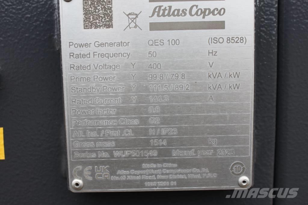 Atlas Copco QES 100 Generadores diésel