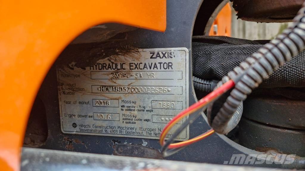Hitachi ZX 19 U-5 Miniexcavadoras