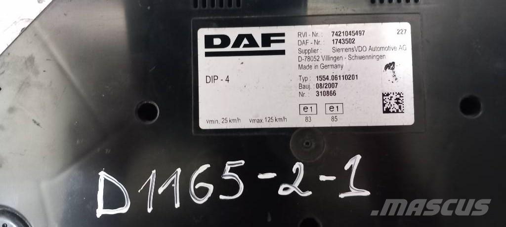 DAF LF 45.     1743502 Componentes electrónicos