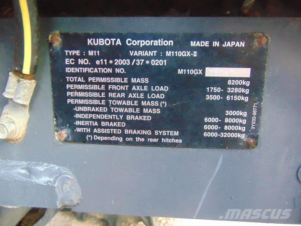 Kubota M 110 GX Tractores
