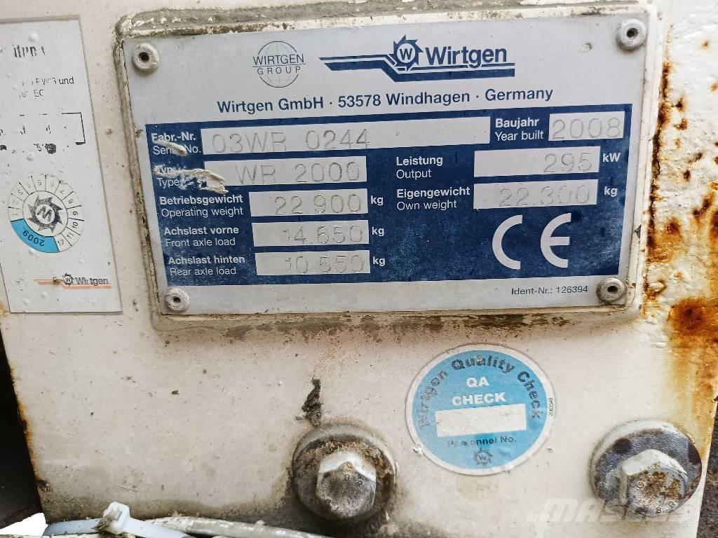 Wirtgen WR 2000 Recicladoras de asfalto
