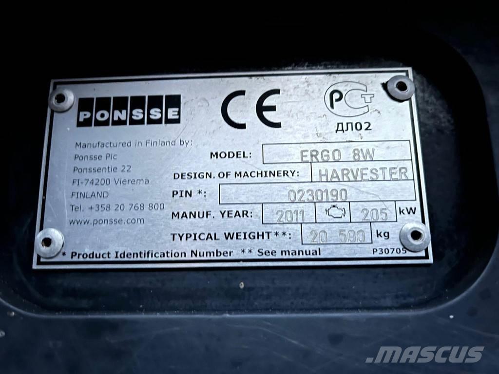 Ponsse Ergo 8W Cosechadoras