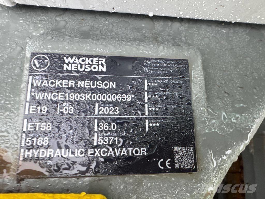 Wacker Neuson ET58 Excavadoras sobre orugas