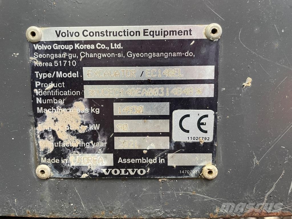 Volvo EC 140 EL Excavadoras sobre orugas
