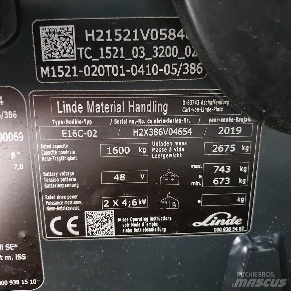 Linde E16C Carretillas de horquilla eléctrica