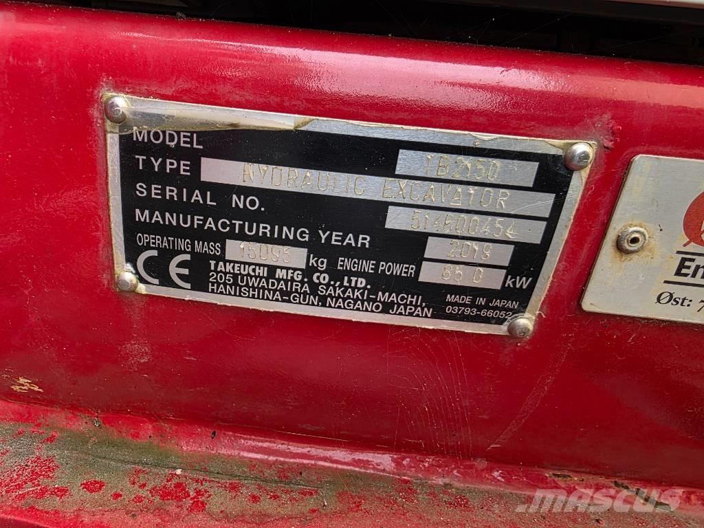 Takeuchi TB 2150 Excavadoras sobre orugas