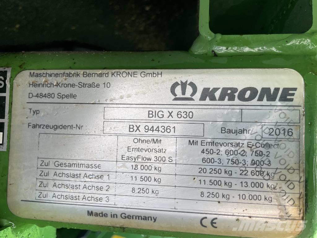 Krone Big X 630 Cosechadoras de forraje autopropulsadas