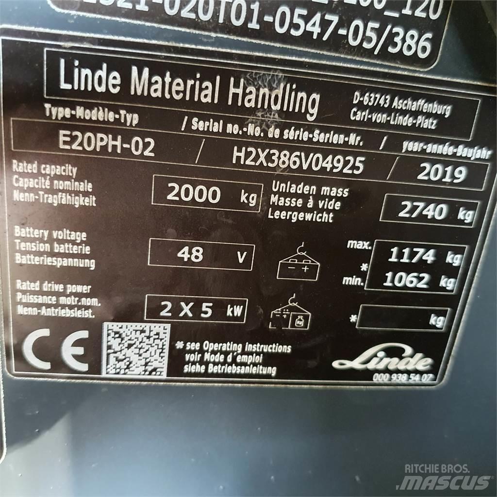 Linde E20PH Carretillas de horquilla eléctrica