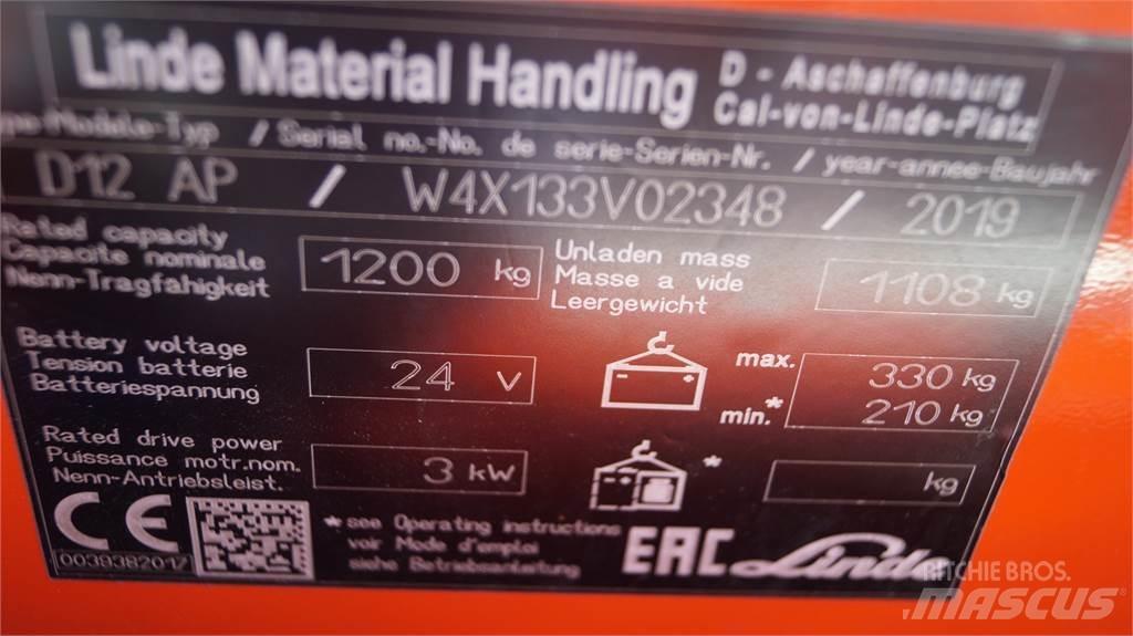 Linde D12AP Montacargas manual