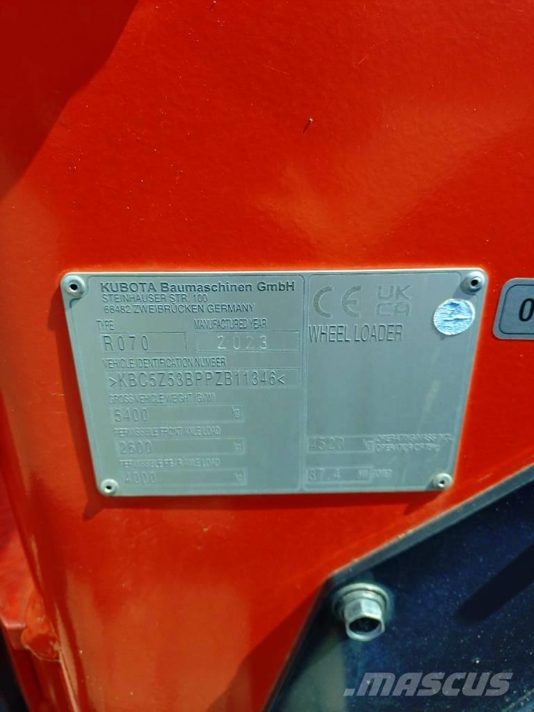 Kubota R 070 Cargadoras sobre ruedas