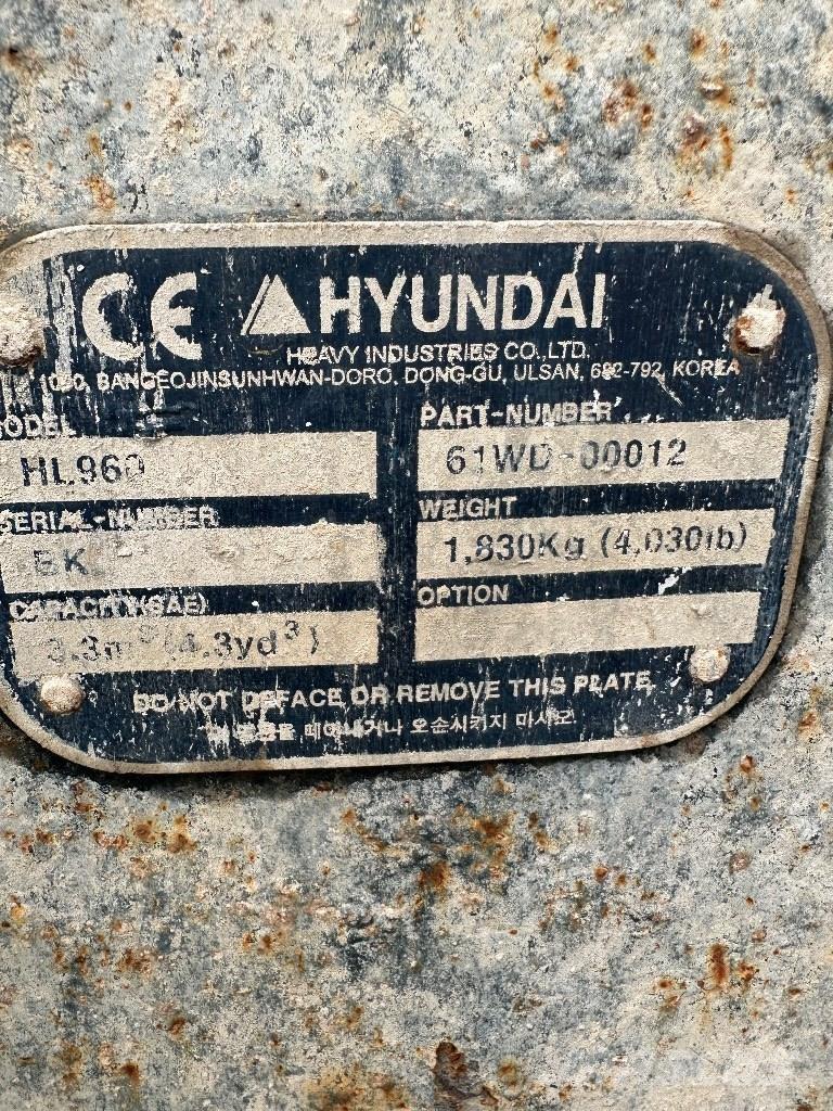 Hyundai HL 960 Cargadoras sobre ruedas