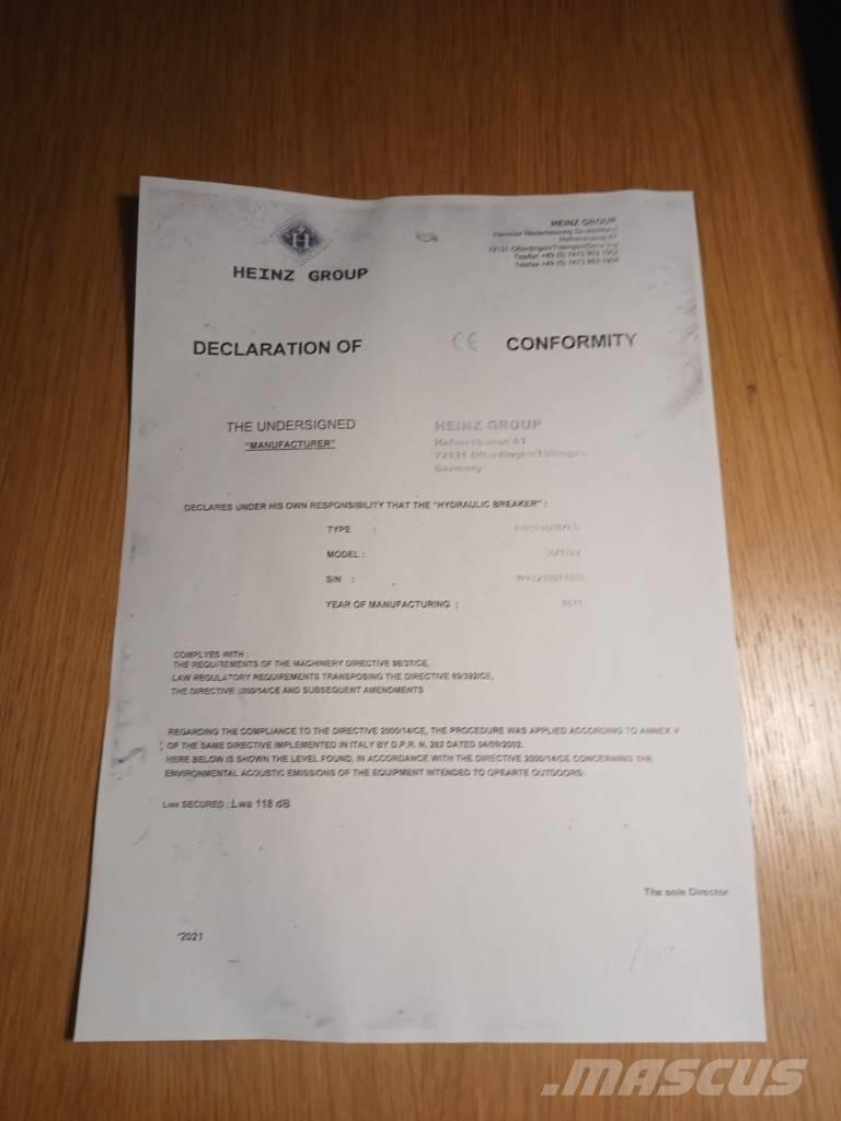 Mustang HM1900 Martillos hidráulicos