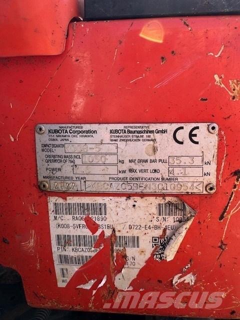 Kubota K 008-5 Miniexcavadoras