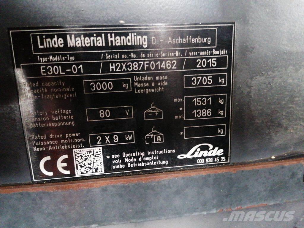 Linde E30L-01 Carretillas de horquilla eléctrica
