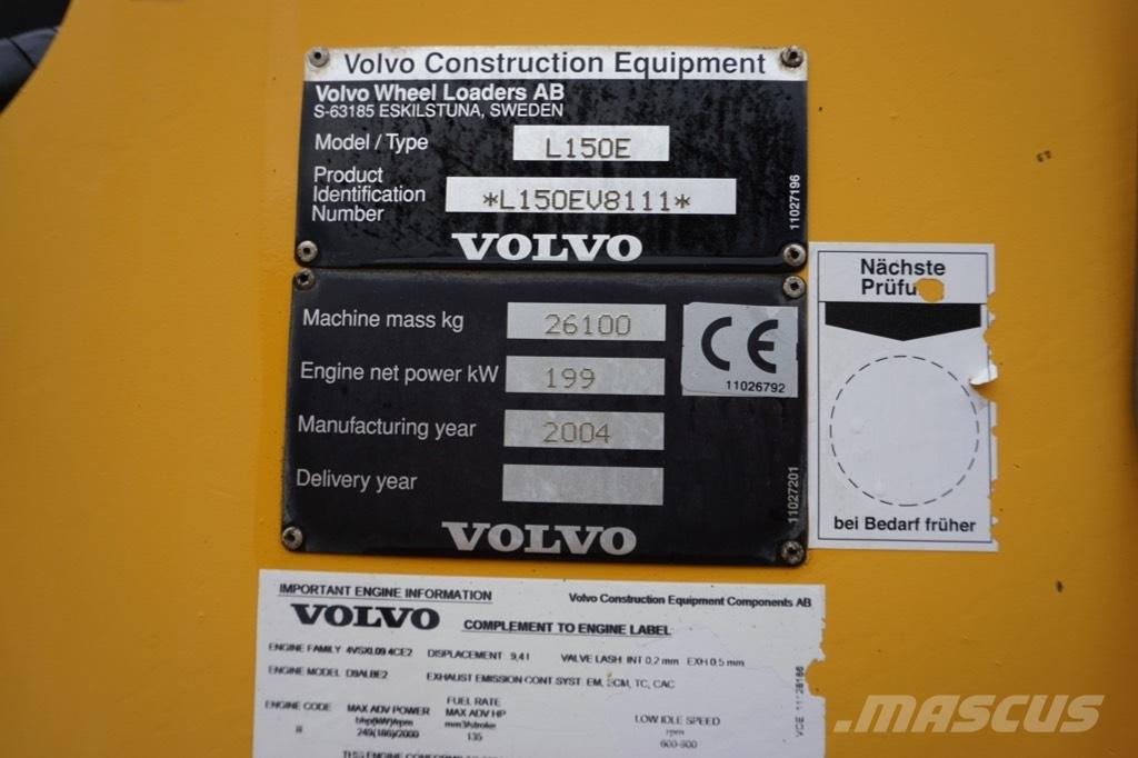 Volvo L 150 E Cargadoras sobre ruedas