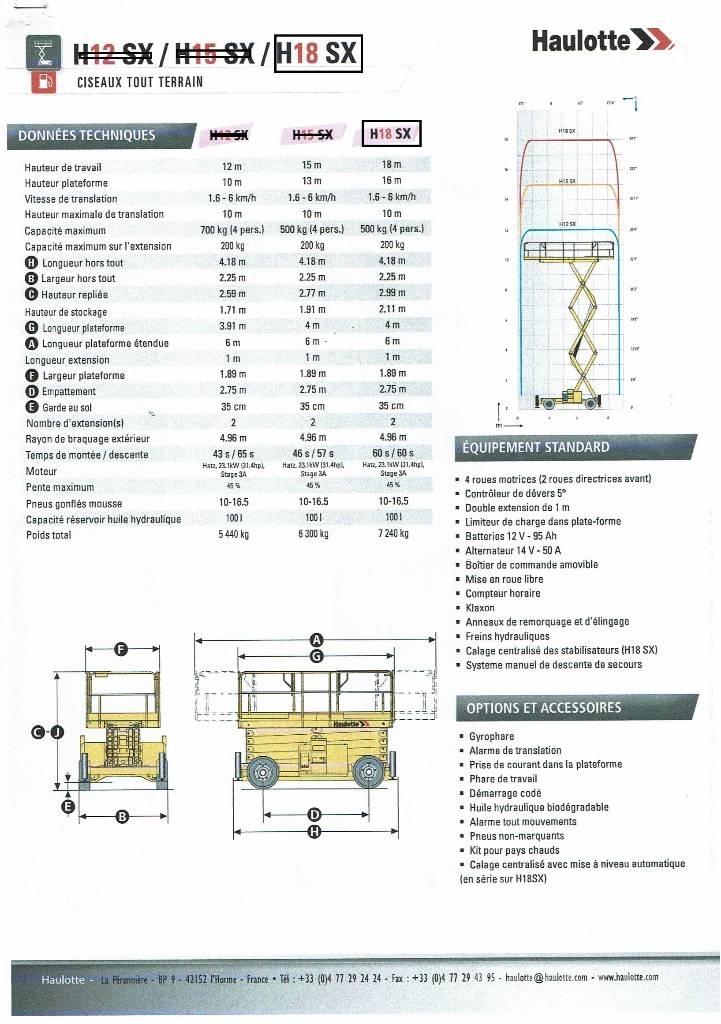 Haulotte H 18 SX Plataformas tijera