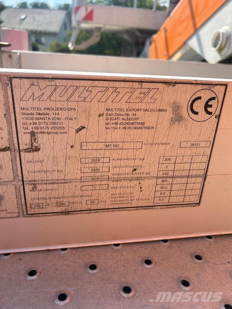 Multitel MT 162 Plataformas sobre camión