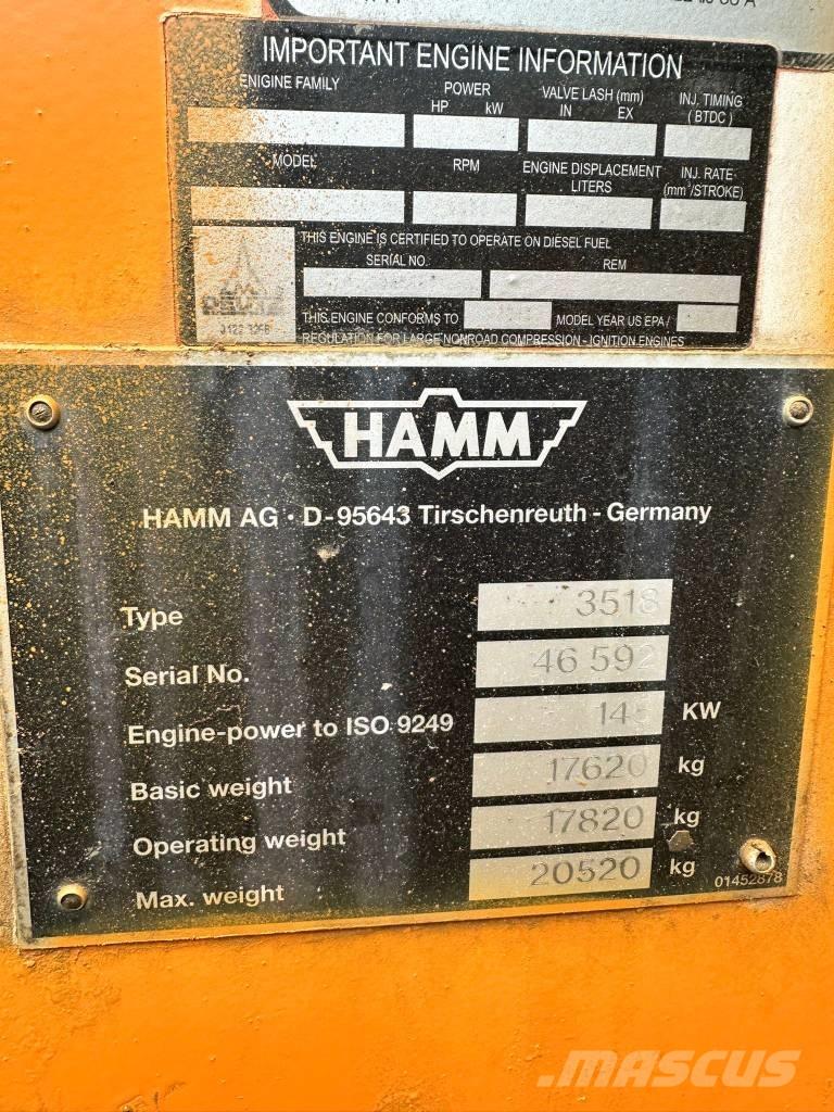 Hamm 3518 Rodillos de un solo tambor