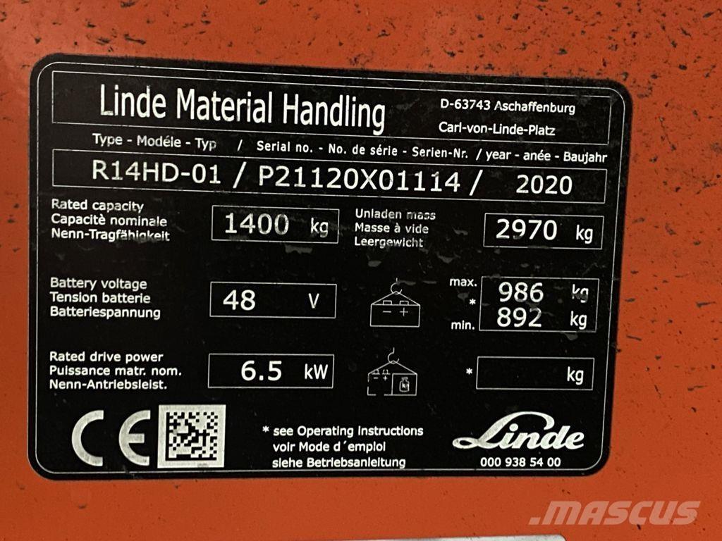 Linde R14HD-01 Montacargas de alcance de gran altura