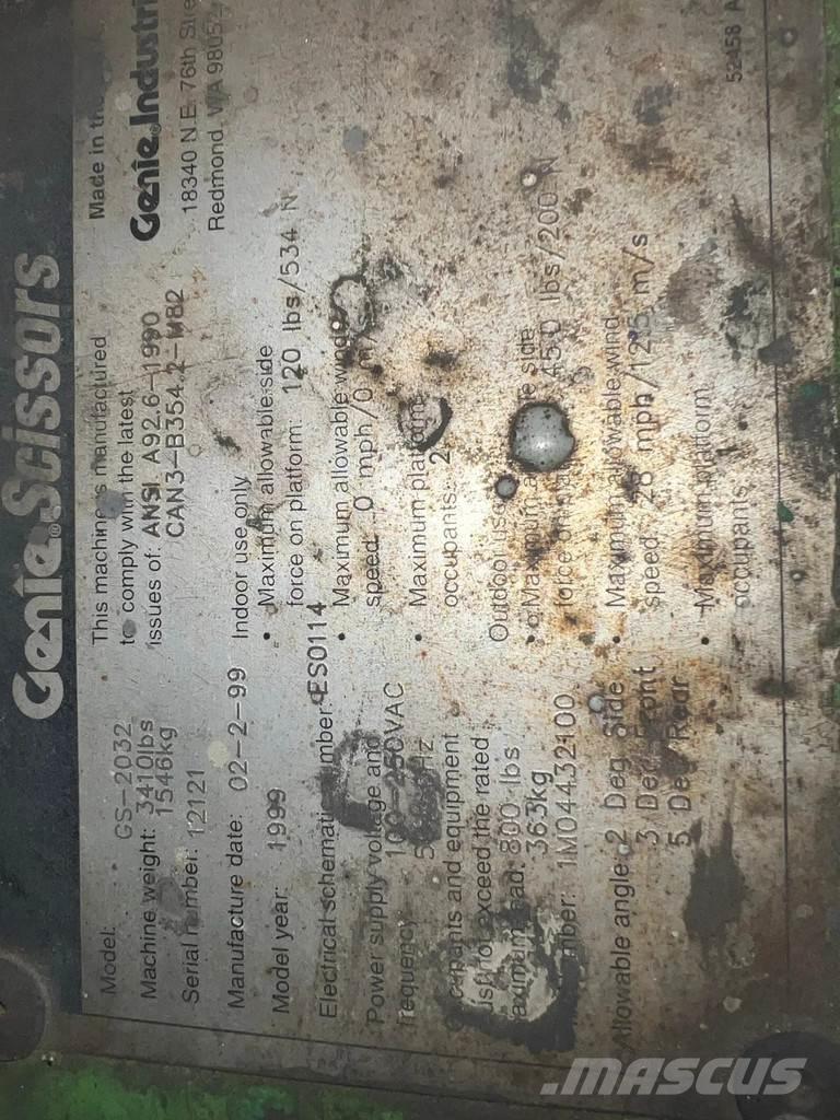 Genie GS-2032 Otras plataformas elevadoras