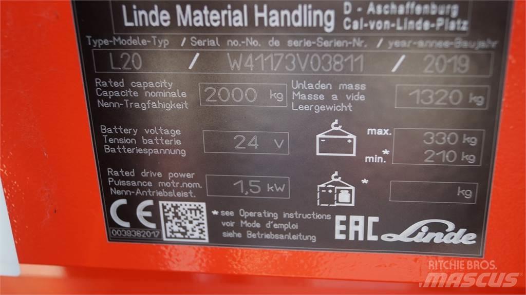 Linde L20i Montacargas manual