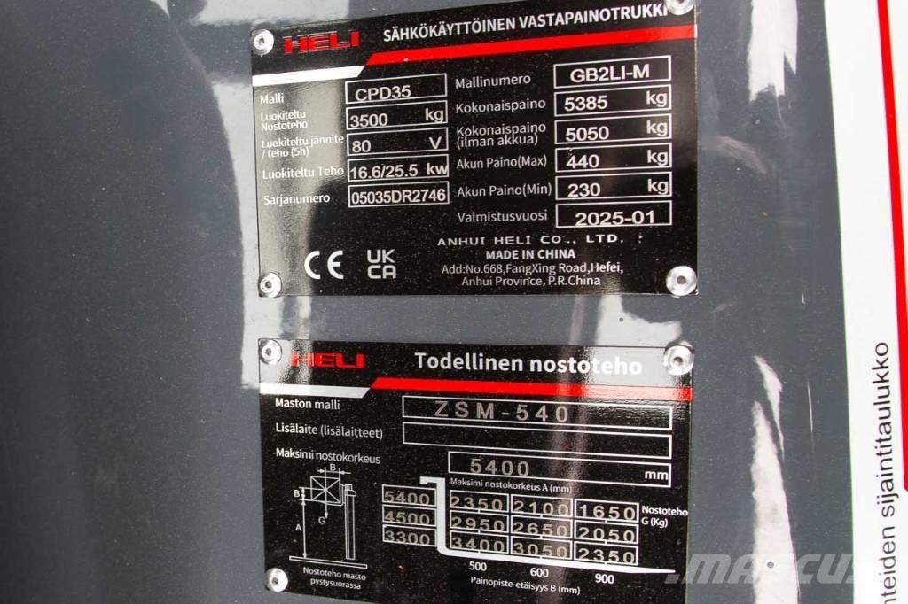 Heli CPD 35 Carretillas de horquilla eléctrica