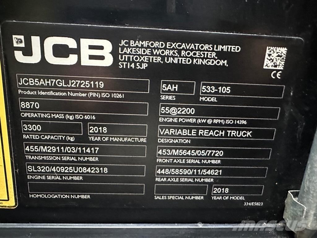 JCB 533-105 Carretillas telescópicas