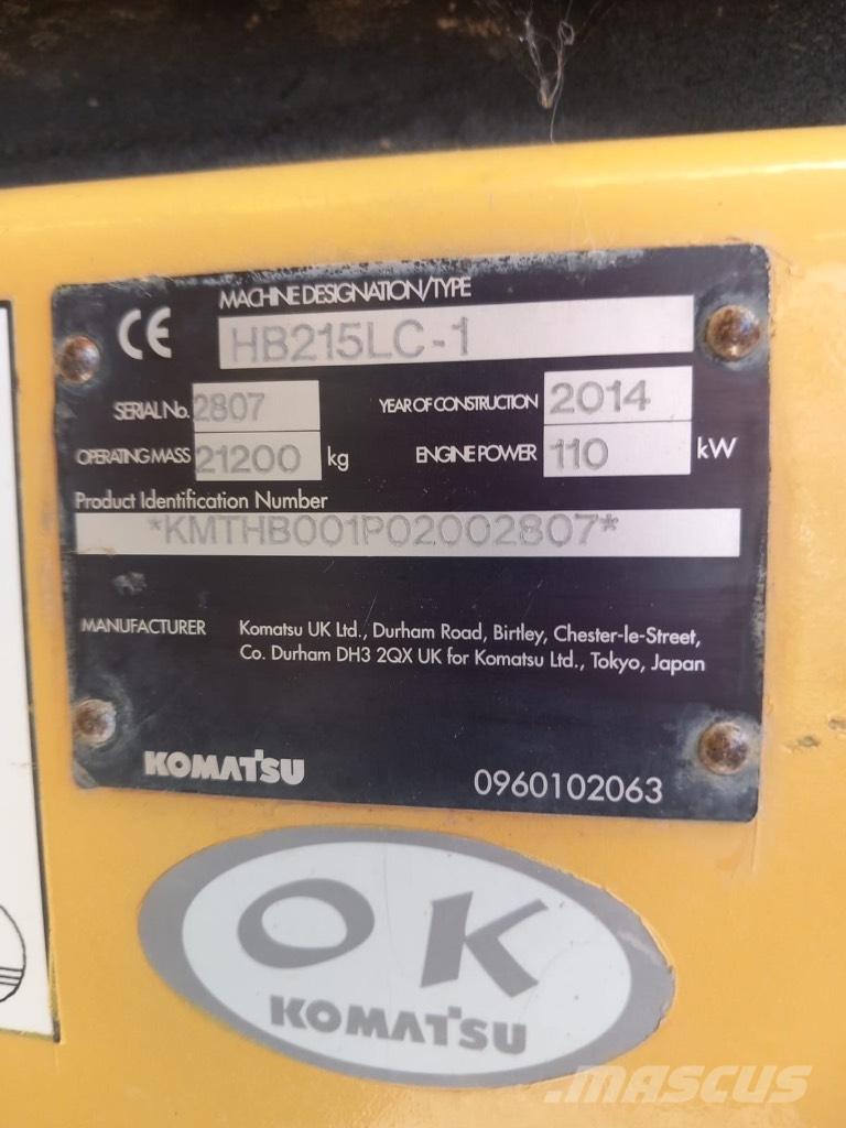 Komatsu HB 215 LC-1 Componentes electrónicos