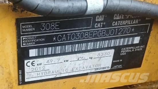 CAT 308 E CR Excavadoras 7t - 12t