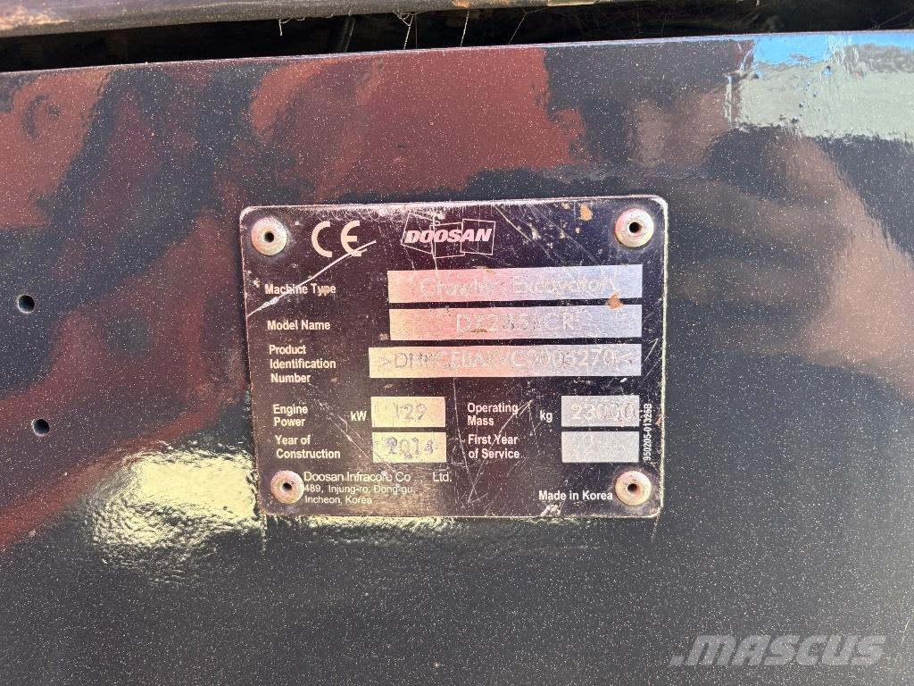 Doosan DX 235 LCR Excavadoras sobre orugas