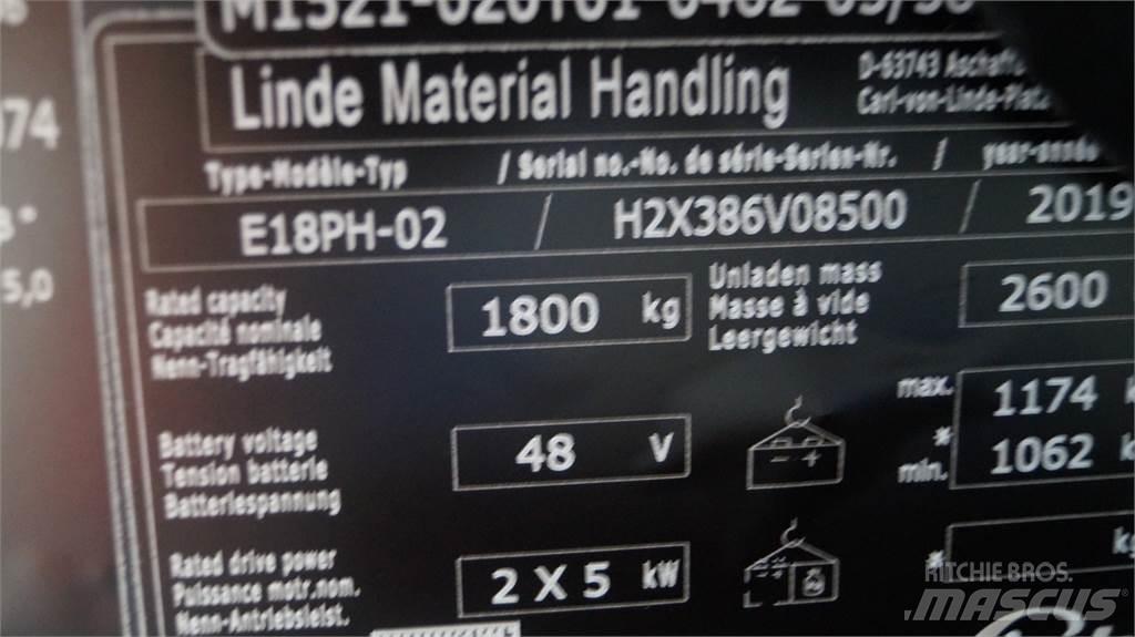 Linde E18PH Carretillas de horquilla eléctrica