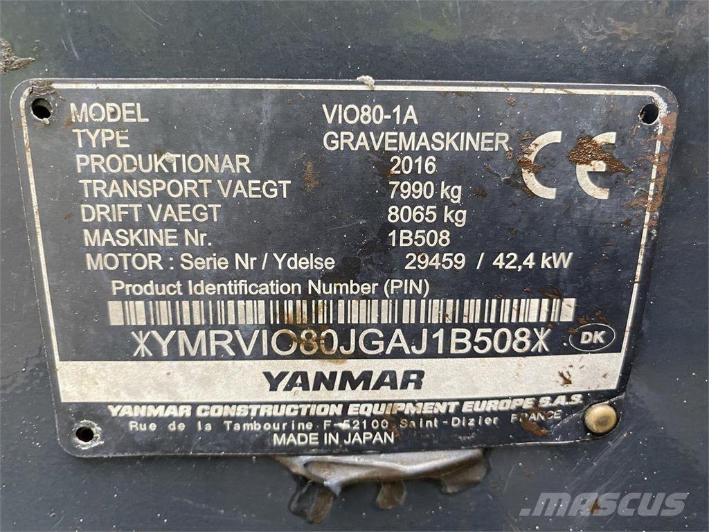 Yanmar VIO80-1A Excavadoras de ruedas