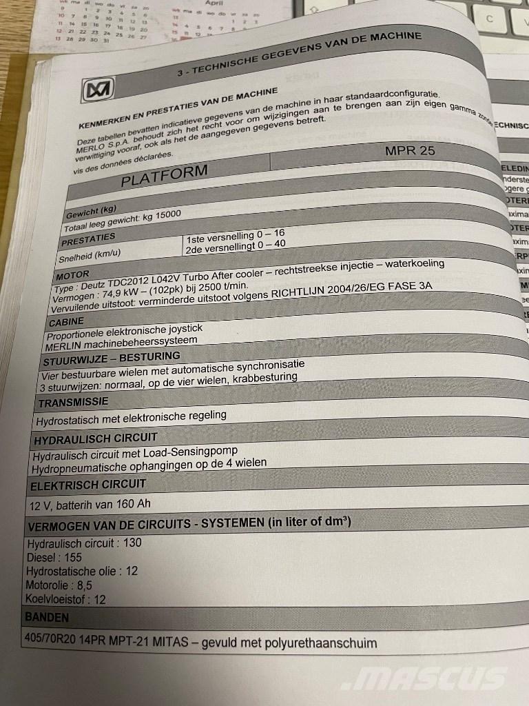 Merlo MPR 25 Plataforma elevadora autopropulsada