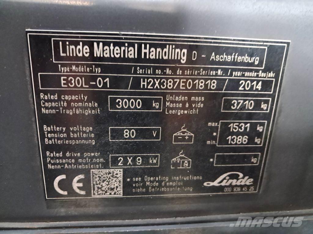 Linde E30L-01 Carretillas de horquilla eléctrica