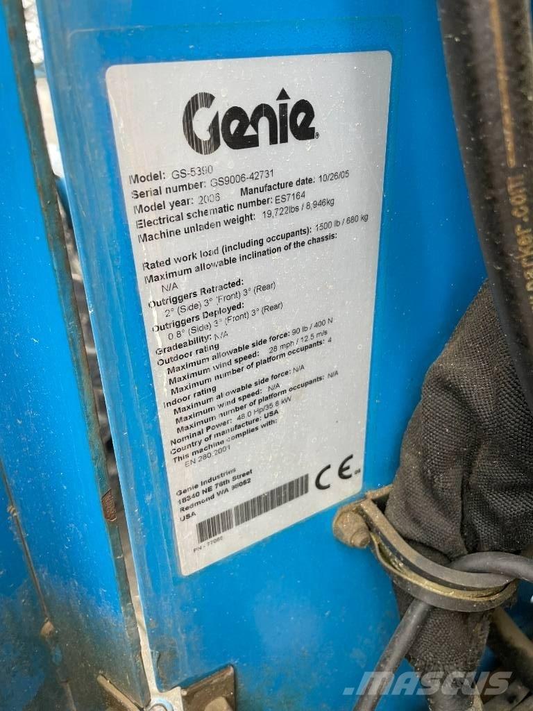 Genie GS 5390 RT Plataformas tijera
