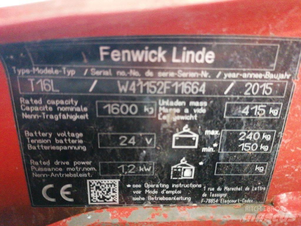 Linde T16L Montacargas manual para paletas